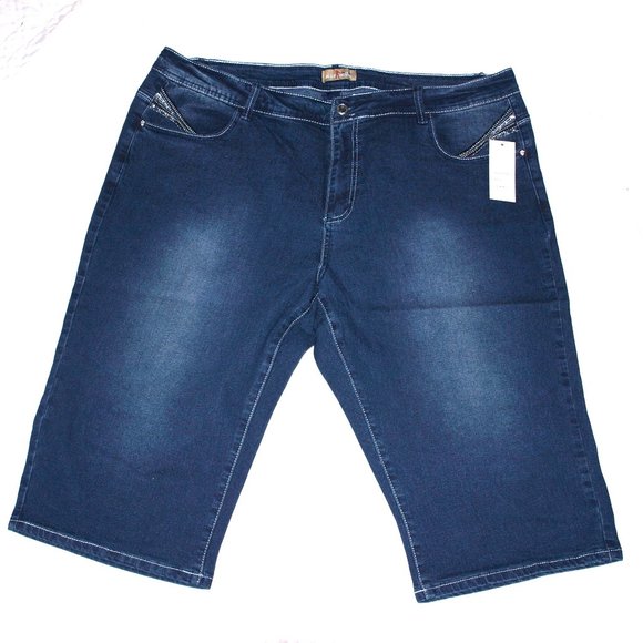 Just Jeans Shorts Two Womens Size 2 Capri Shorts Black Rich Cow